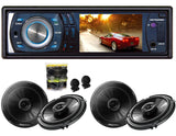 Absolute DMR-380BTAD 3.5-Inch In-Dash Single Din Receiver With 2 Pairs Of Pioneer TS-G1645R 6.5 Speakers And Free Absolute TW600 Tweeter
