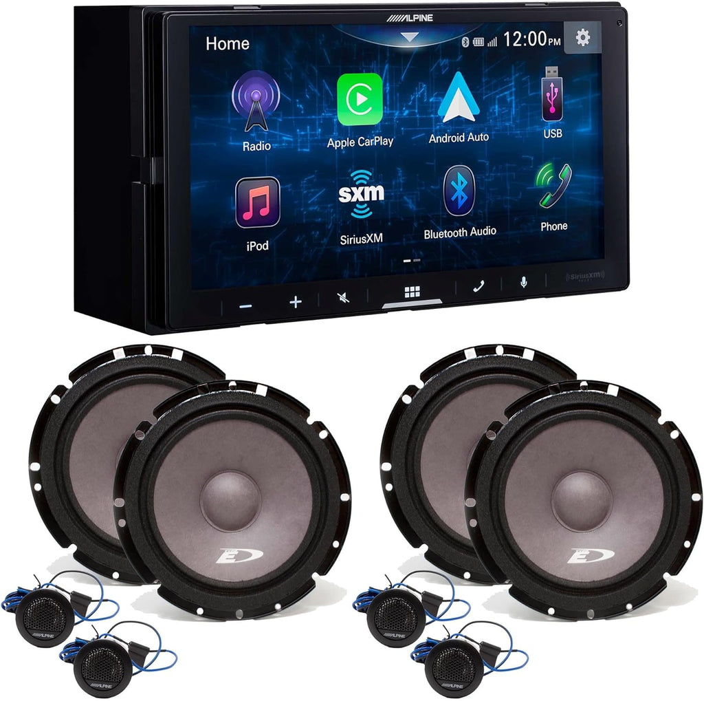 Alpine iLX-W670 Digital Multimedia Receiver & 2 Pair  SXE-1751S 6.5" Component Set