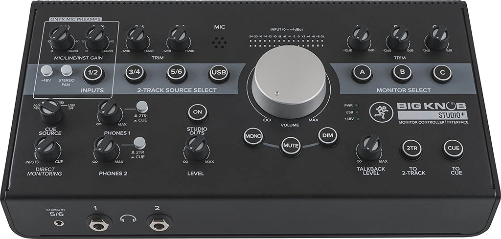 Mackie Big Knob Series, 4x3 Studio Monitor Controller 192kHz USB I/O (BIG KNOB STUDIO PLUS)