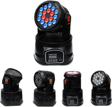 Load image into Gallery viewer, 2 MR DJ LMH230 100W RGBW 18-LED Moving Head DJ Light