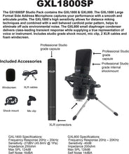 Charger l&#39;image dans la galerie, CAD Audio GXL1800SP Studio Pack with GXL1800 Side Address &amp; GLX800 Small Diaphragm Mic - Perfect for Studio, Podcasting &amp; Streaming