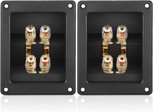 Charger l'image dans la galerie, American Terminal 2PCS Rectangle 4-Way Speaker Box Terminal Cup
