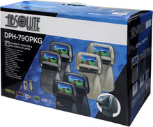 Charger l'image dans la galerie, Absolute DPH-790PKGB 7" Pair Black Headrest TFT/LCD Monitor DVD/USB/SD Package