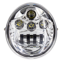 Load image into Gallery viewer, Saddle Tramp BC-HDHLR2 7 In 8 LED Oblong Oval Motorcycle Light - Chrome Front Face