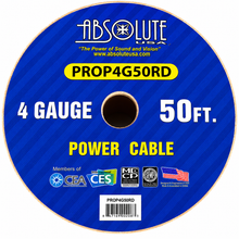 Charger l'image dans la galerie, Absolute PROP4G50RD Pro Series Red 50 Feet 4 Gauge Ultra Flexible Power/Ground Battery Amp 12V Cable Wire for Auto, Car, Inverter, RV, Solar,