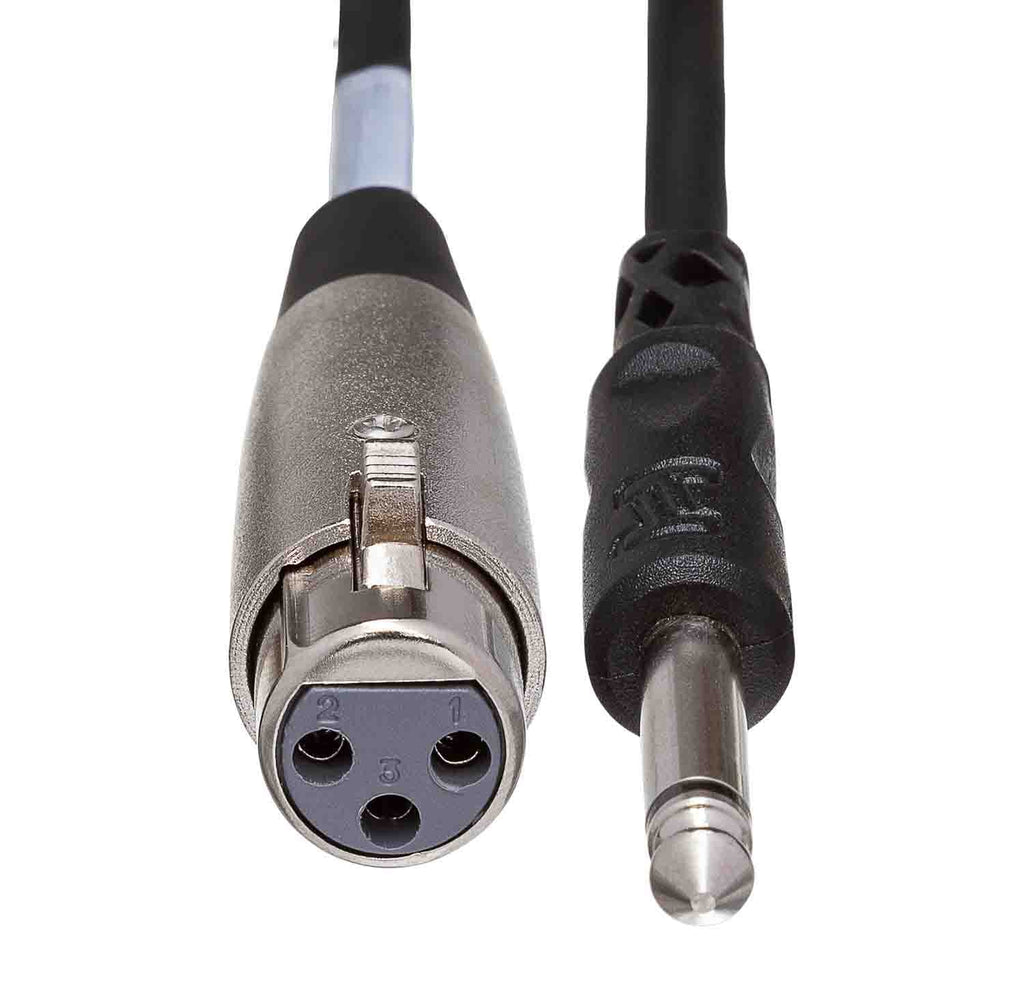 Hosa PXF-110, XLR3F to 1/4" TS Unbalanced Interconnect Cable - 10 Feet