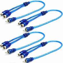 Charger l'image dans la galerie, 4 MK AUDIO RCA Audio Cable "Y" Adapter Splitter 1 Male to 2 Female Plug Cable