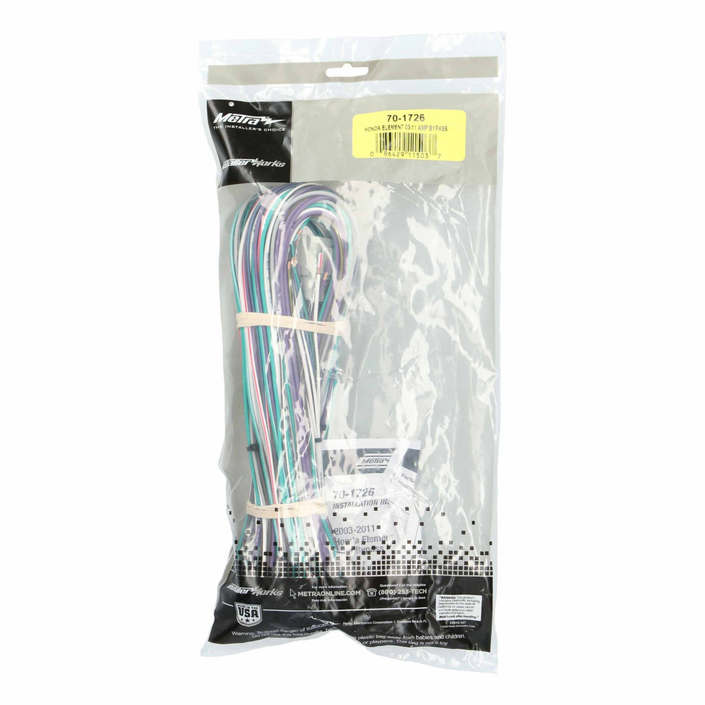 Metra 70-1726 Amp Bypass Harness - Compatible Fits for Honda Element 2003-2011