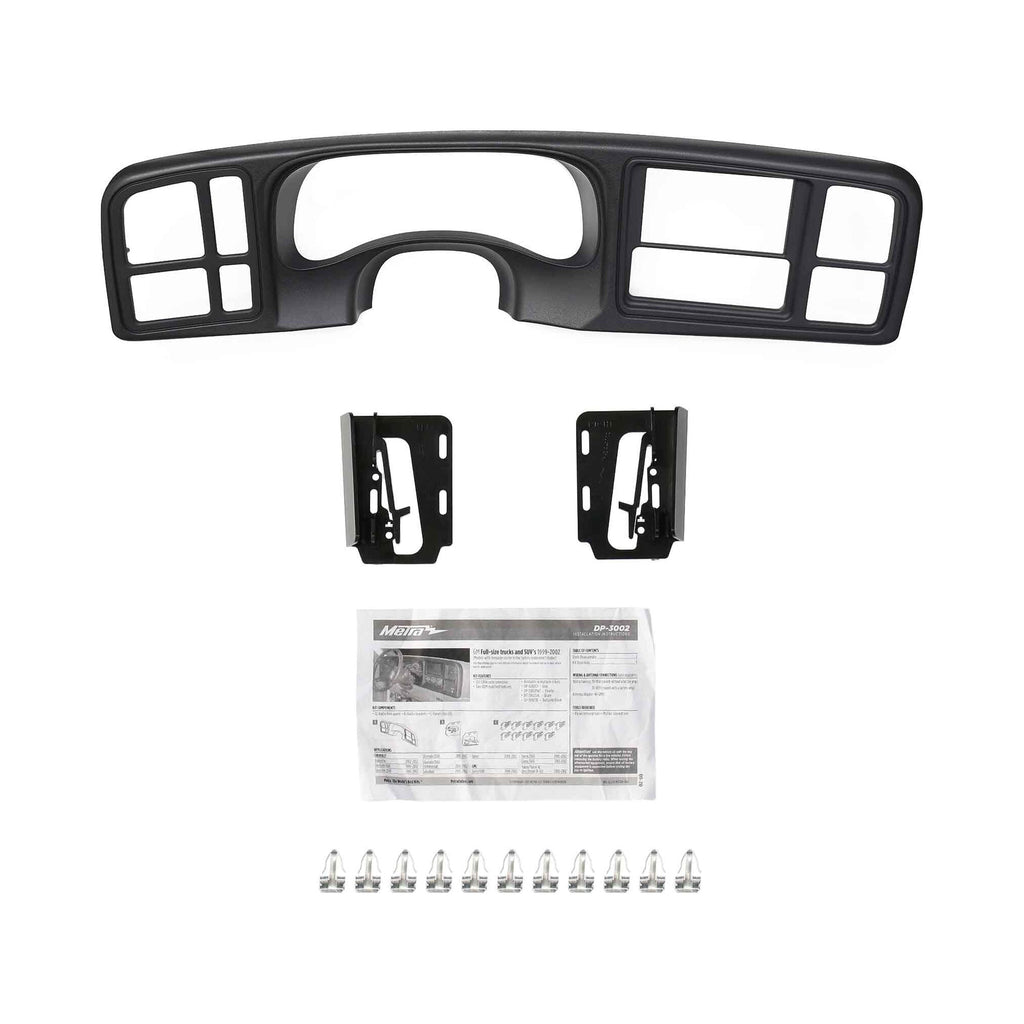 Metra DP-3002GY Aftermarket Radio Installation Kit For General Motors Truck 1999-2002 Gray