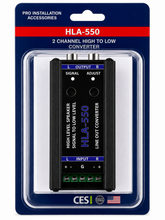 Load image into Gallery viewer, 4 Absolute HLA550 2-Ch High-to-Low Line Output Converter Adjustable Speaker Level to RCA Converter