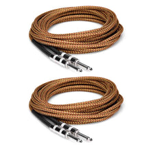 Load image into Gallery viewer, Hosa GTR-518 DJ Package Straight Tweed Guitar Cable  (2 Pack)