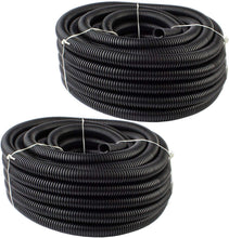 Load image into Gallery viewer, 100 FT 1/2" 13mm (2x 50 FT) Split Wire Loom Conduit Polyethylene Tubing Black Color
