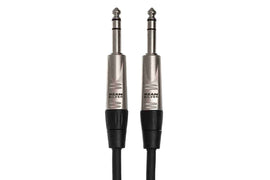 Hosa HSS-010 Pro Balanced Interconnect REAN 1/4 in TRS to Same – 10 Feet