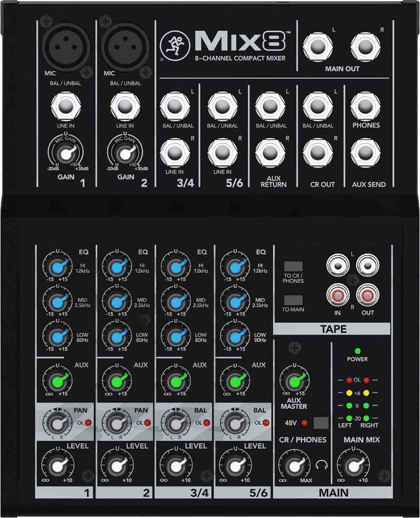 Mackie Mix8 8-Channel Mix Series Compact Mixer