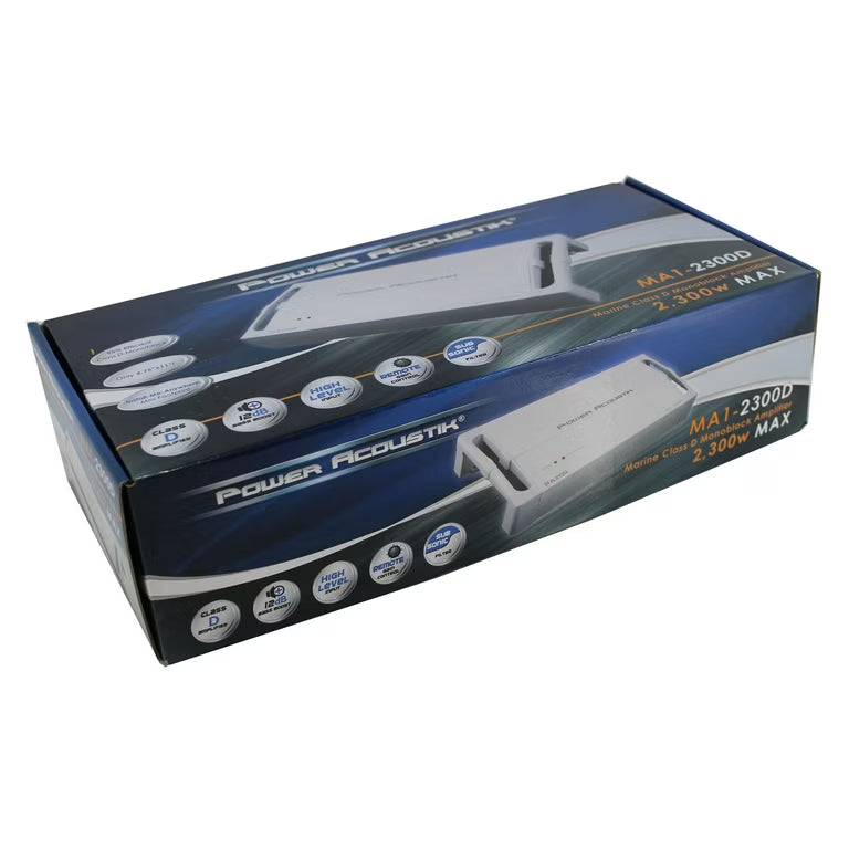 Power Acoustik MA1-2300D 2300W Class D Razor Series Monoblock Marine Amplifier