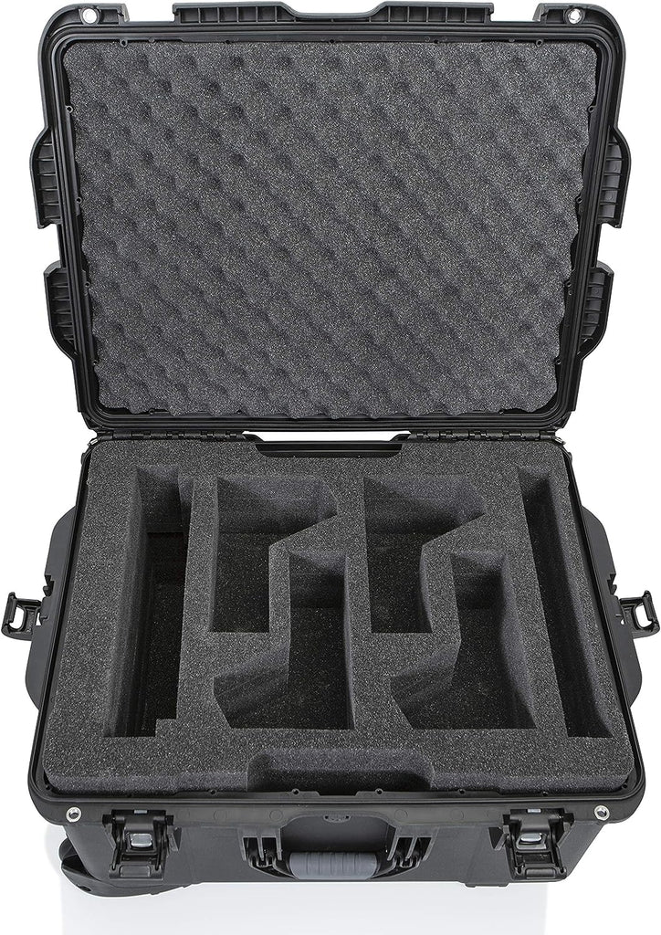 Gator Cases GL-RODECASTER2 Lightweight Case with Custom Cut Foam Interior for RODECASTER Pro Podcast Mixer and Two Microphones