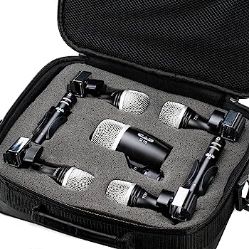 CAD Audio Stage7 7-Piece Drum Instrument Mic Carrying Case + 3 Mic Stands + 7 XLR Mic Cables