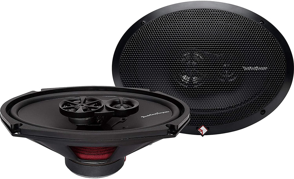 2 Pairs of Rockford Fosgate Prime R169X3 260W Peak (130W RMS) 6x9 3-Way Prime Series Coaxial Speakers - 4 Speakers + Absolute 100FT Speaker Wire + Magnet Phone Holder