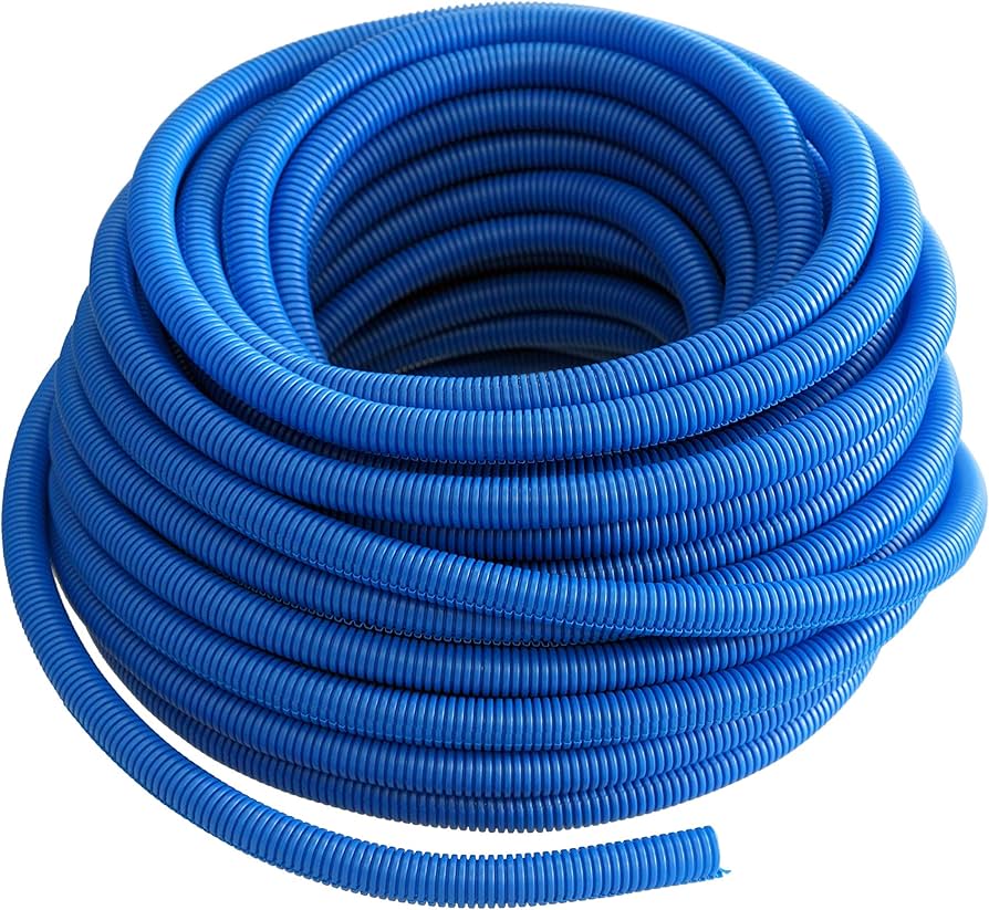DC Sound 3/4" 19mm 100' Blue Split Wire Loom Cable Sleeves Conduit Protective Tubing