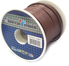 Load image into Gallery viewer, American Terminal ATPW16-100BR 16GA 100' Brown Primary Remote Power Ground Wire