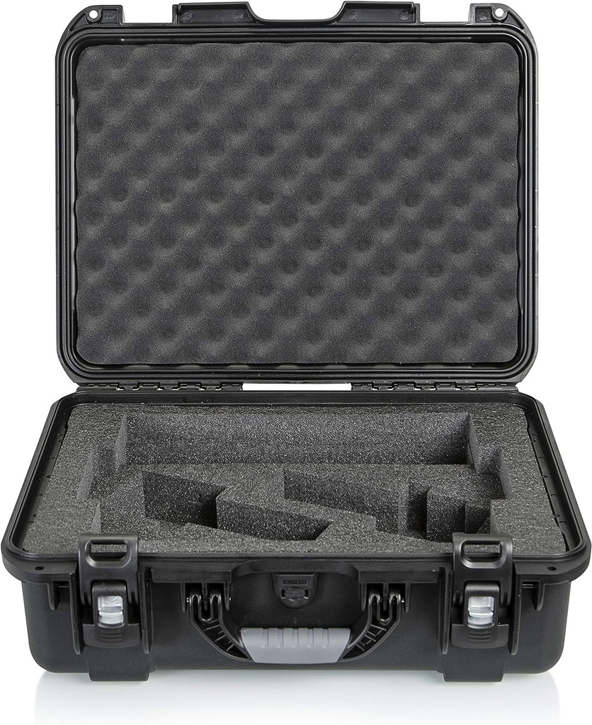 Gator Cases GL-RODECASTER2 Lightweight Case with Custom Cut Foam Interior for RODECASTER Pro Podcast Mixer and Two Microphones