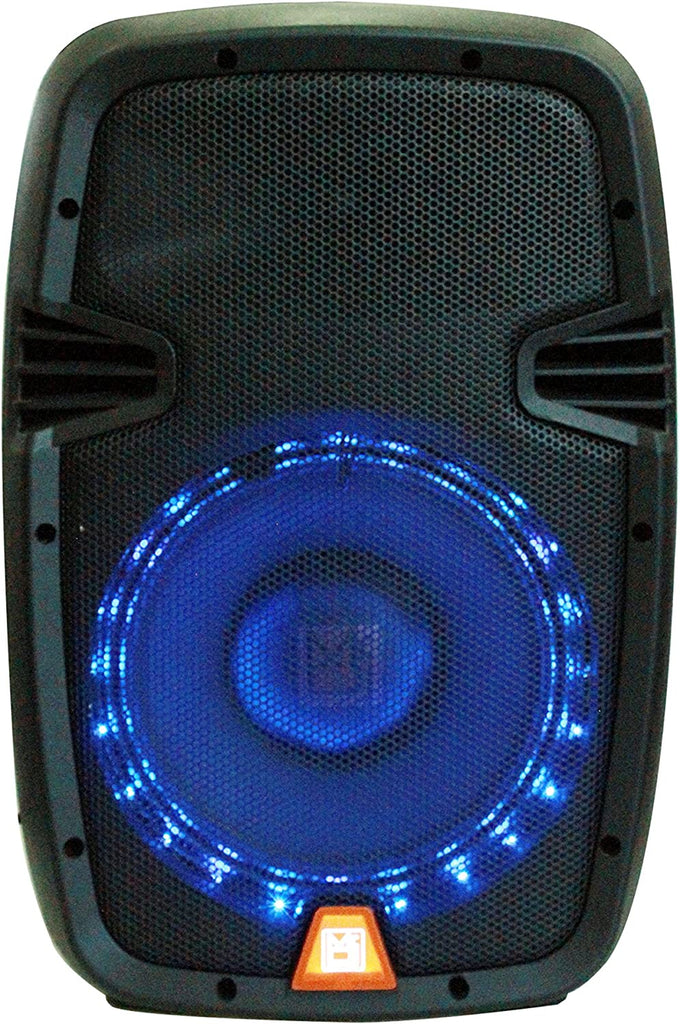 MR DJ PBX1859S 10" 2-Way PRO PA DJ Portable Passive Speaker with LED Accent Lighting