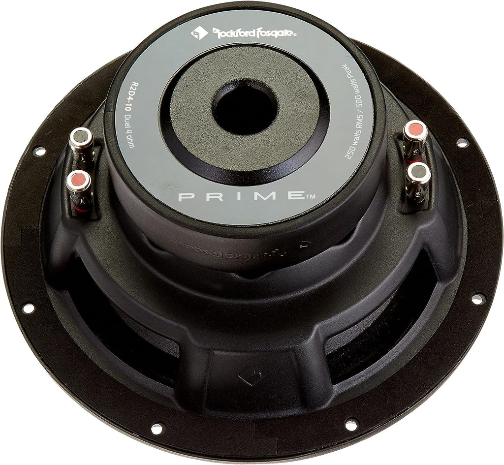 Rockford Fosgate R2D4-10 Prime R2 DVC 4 Ohm 10-Inch 250 Watts RMS 500 Watts Peak