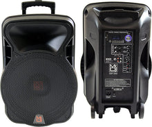 Load image into Gallery viewer, PRO 15" 4000W Bluetooth DSP FM Radio USB Portable PA DJ Speaker &amp; Stand