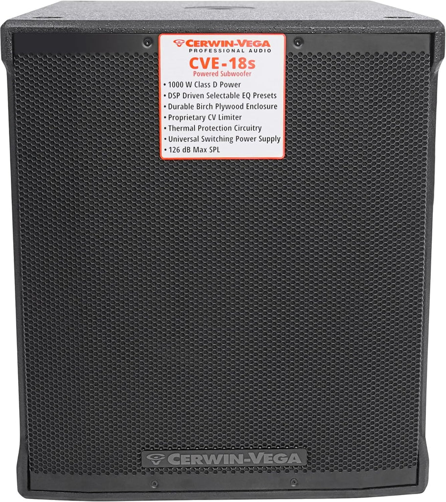 Cerwin Vega CVE-18S 18" 1000 Watts Powered Subwoofer