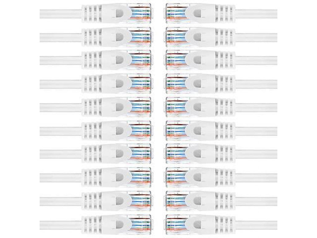 20 American Terminal EPC3WH 3' Cat6 patch cableCat6a Ethernet network patch cable RJ45 23AWG 600M solid copper wire 3' White