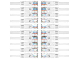 20 American Terminal EPC3WH 3' Cat6 patch cableCat6a Ethernet network patch cable RJ45 23AWG 600M solid copper wire 3' White