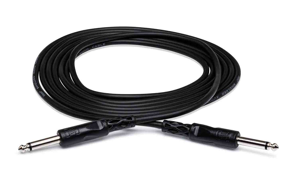 Hosa CPP-115, 1/4" TS Male to Same Unbalanced Interconnect Cable - 15 Feet