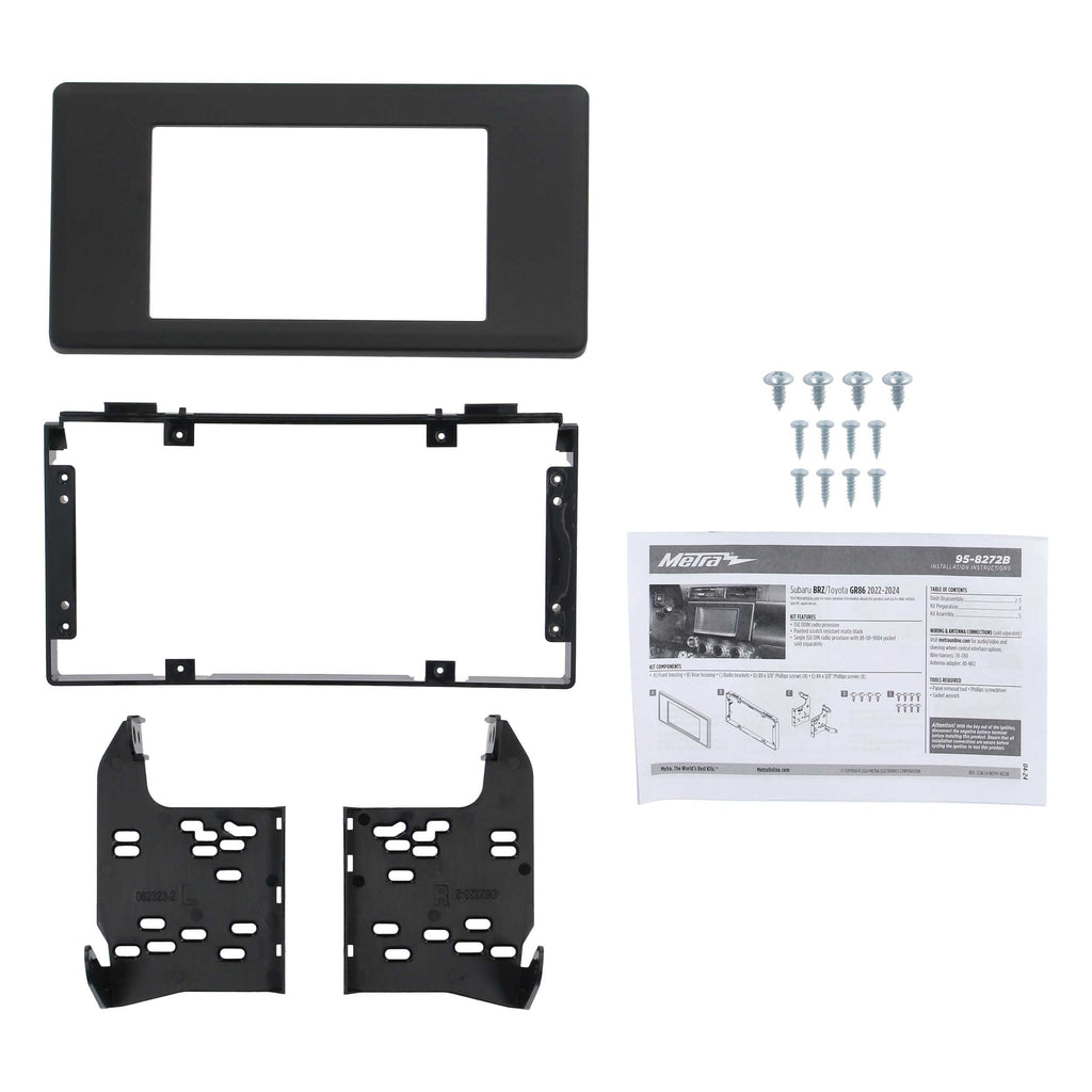 Metra 95-8272B Double-DIN Car Stereo Dash Kit - Compatible Fits for Subaru BRZ / Toyota GR86 2022-2024