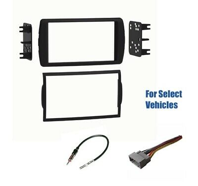 Metra 95-6547B Double DIN Dash Kit for Dodge Durango 2002-2003 Dakota 2002-2004 + Wire Harness + Antenna