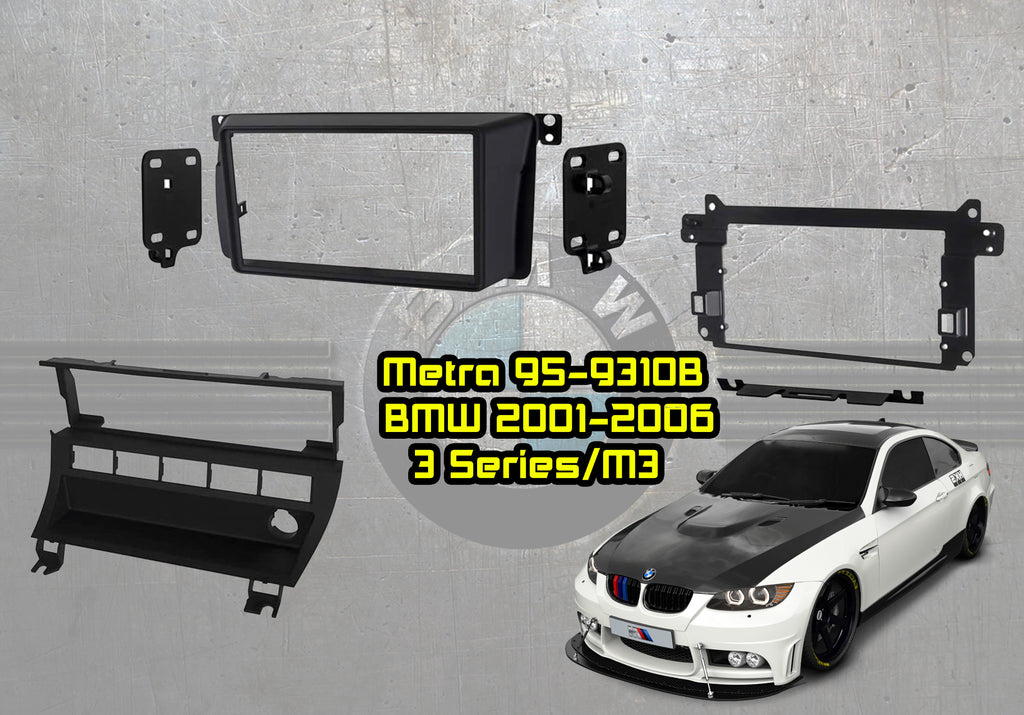 Metra 95-9310B 1999-2006 BMW 3 Series with 5-Switch Panel Vehicle Double DIN Dash Installation Kit
