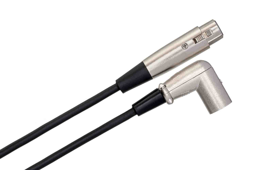 Hosa XRR-103, XLR3F to Right Angle XLR3M Balanced Interconnect Cable - 3 Feet