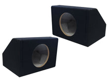 Load image into Gallery viewer, 2 Absolute 6.5&quot; Single Angled Black Subwoofer Enclosure Speaker Box