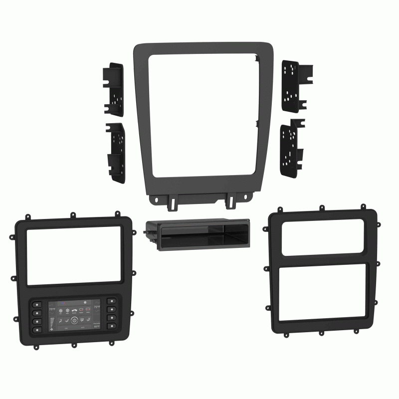 Metra 99-5839CH Charcoal Single/Double DIN Dash Kit for 2010-2014 Ford Mustang