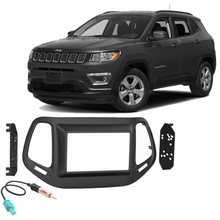 Charger l&#39;image dans la galerie, Metra Compatible with 2017-18 Jeep Compass 99-6545B 40-EU10 Single DIN Stereo  Radio Install Dash Kit and Antenna Adapter