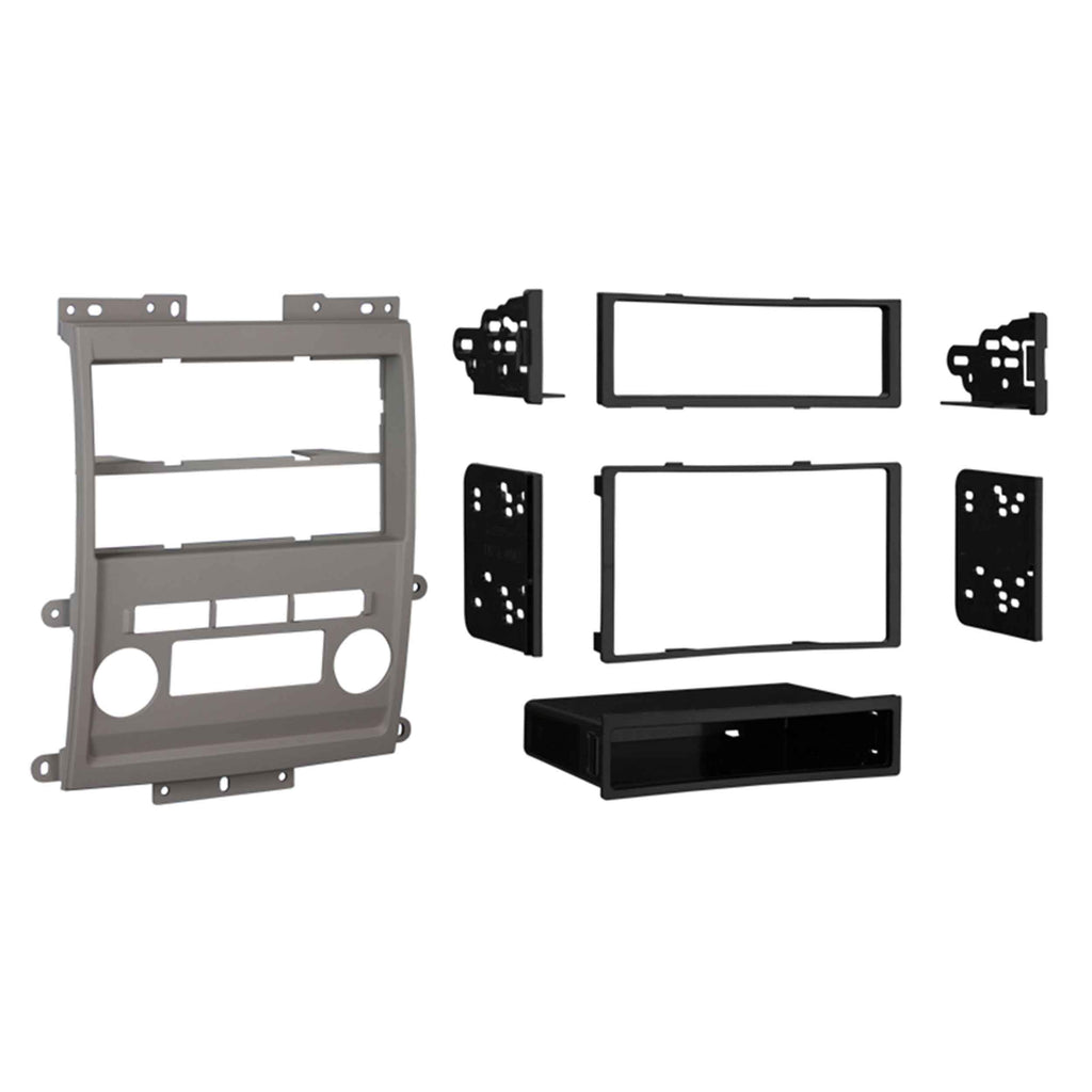 Metra 99-7428G Double-DIN Car Stereo Gray Dash Kit - Compatible Fits for Front/Xter 2009-2012 with Tech Option