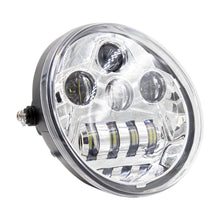 Load image into Gallery viewer, Saddle Tramp BC-HDHLR2 7 In 8 LED Oblong Oval Motorcycle Light - Chrome Front Face