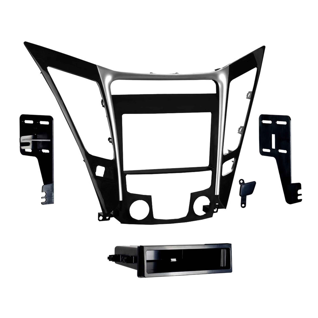 Metra 99-7342 Single/Double-DIN Car Stereo Dash Kit - Compatible Fits for Hyundai Sonata 2011-2014 (w/o NAV)