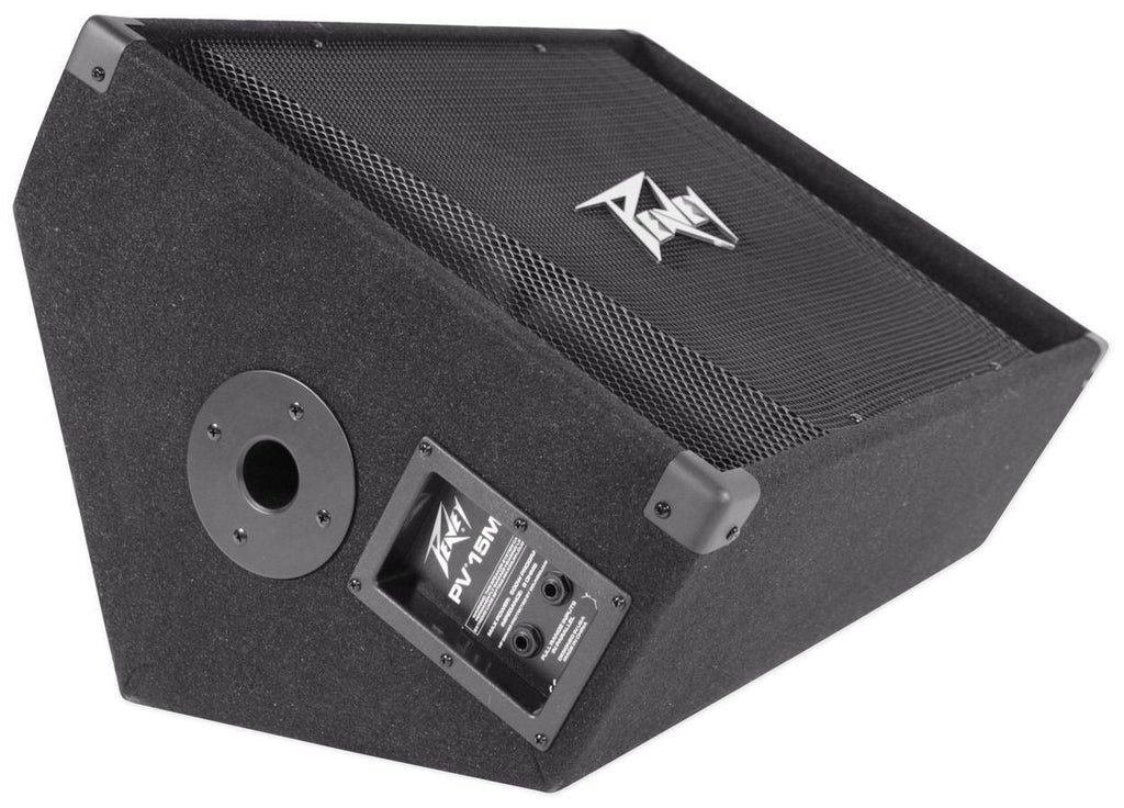 2 Peavey PV15M 15" 2-way 1000-Watt Peak Floor Monitor Speaker w/ Handle