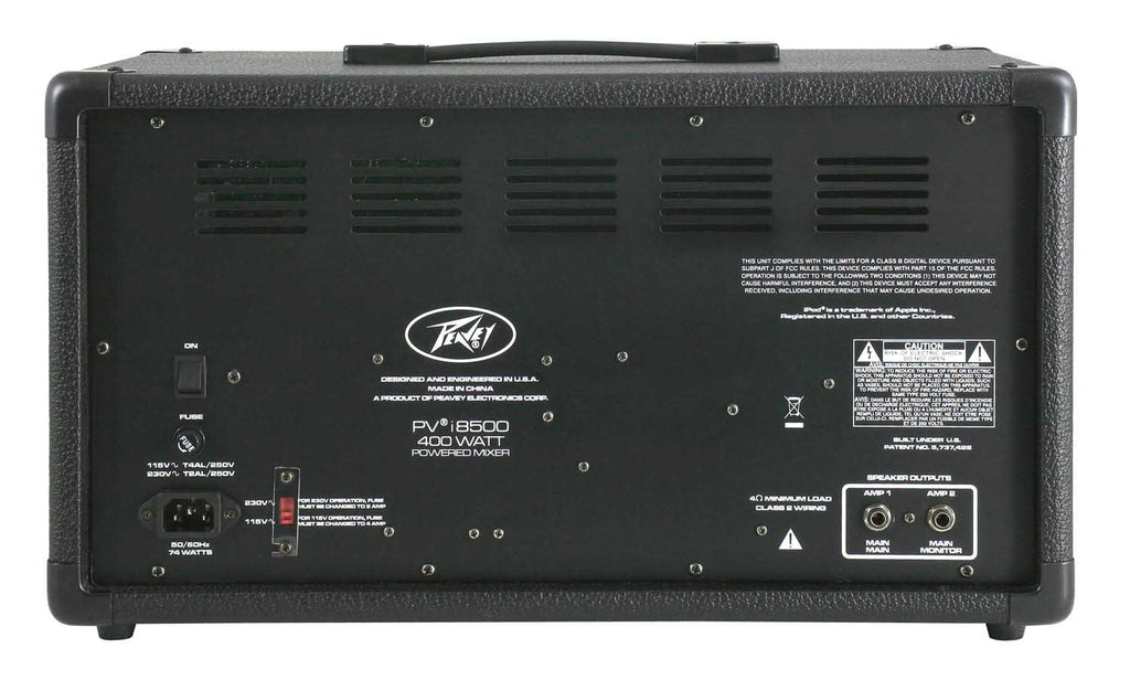 Peavey PVI8500 All In One 8-Channel Powered Mixer + 2 Speakon to 1/4" Speaker Cables