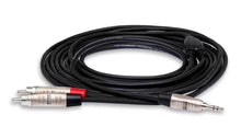 Charger l&#39;image dans la galerie, Hosa HMR-006Y, REAN 3.5mm TRS to Dual RCA Pro Stereo Breakout Cable - 6 Feet