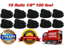 Load image into Gallery viewer, True 10 Roll 100 Ft 1/8" Split Wire Loom Conduit Polyethylene Tubing Sleeve Tube