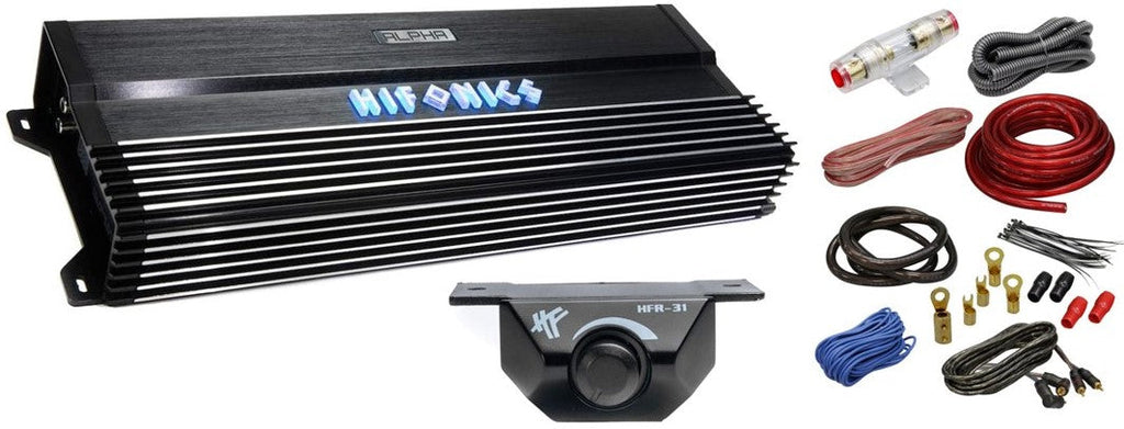 Hifonics A3000.1D 3000W Class-D Monoblock Car Amplifier & 4 Gauge AMP Kit