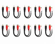 Charger l'image dans la galerie, 10 Absolute 2F1M RCA Interconnect Cable Wire Marine Car Amplifier Stereo Home Audio