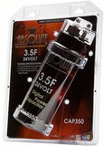 ABSOLUTE CAP350R 3.5 FARAD POWER CAR CAPACITOR FOR ENERGY STORAGE TO ENHANCE BASS DEMAND FROM AUDIO SYSTEM (RED)