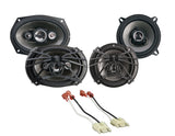 AF.694-AF.52 Front & Rear Door Speaker Upgrade for 1994 - 2002 Dodge RAM 1500